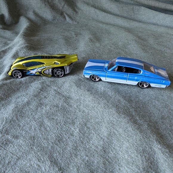 Hot Wheels Dodge Charger 87' Blue Side Drift 2001 Lime Green Car Set Mattel Toys - Picture 12 of 12